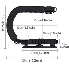 U-Shaped Portable Handheld Camera Holder Video Handle DV Bracket C-Sh AGLP