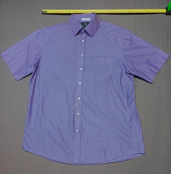Men M&S Shirt Purple Polyester 42 / XL / 50