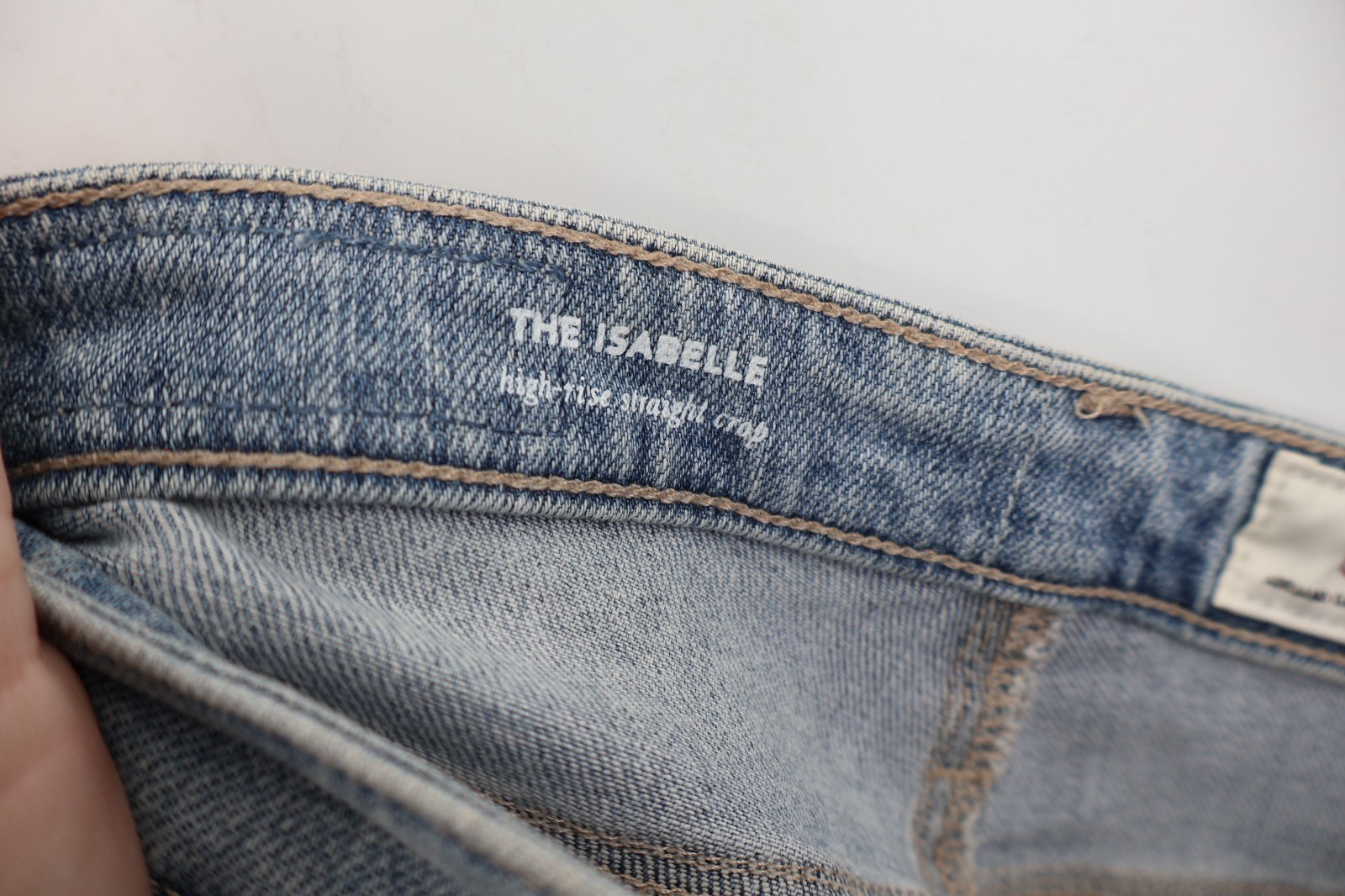 AG Adriano Goldschmied The Isabelle  High Rise Straight Crop Jeans Size 24 Ombre thumbnail 11