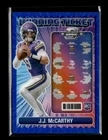 J.J Mccarthy 2024 Panini Contenders Optic Winning Ticket RC Blue 48/99
