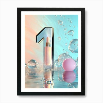 Nummer Eins 26 Kunstdruck gerahmt Wandbild Poster Leinwanddruck Bild
