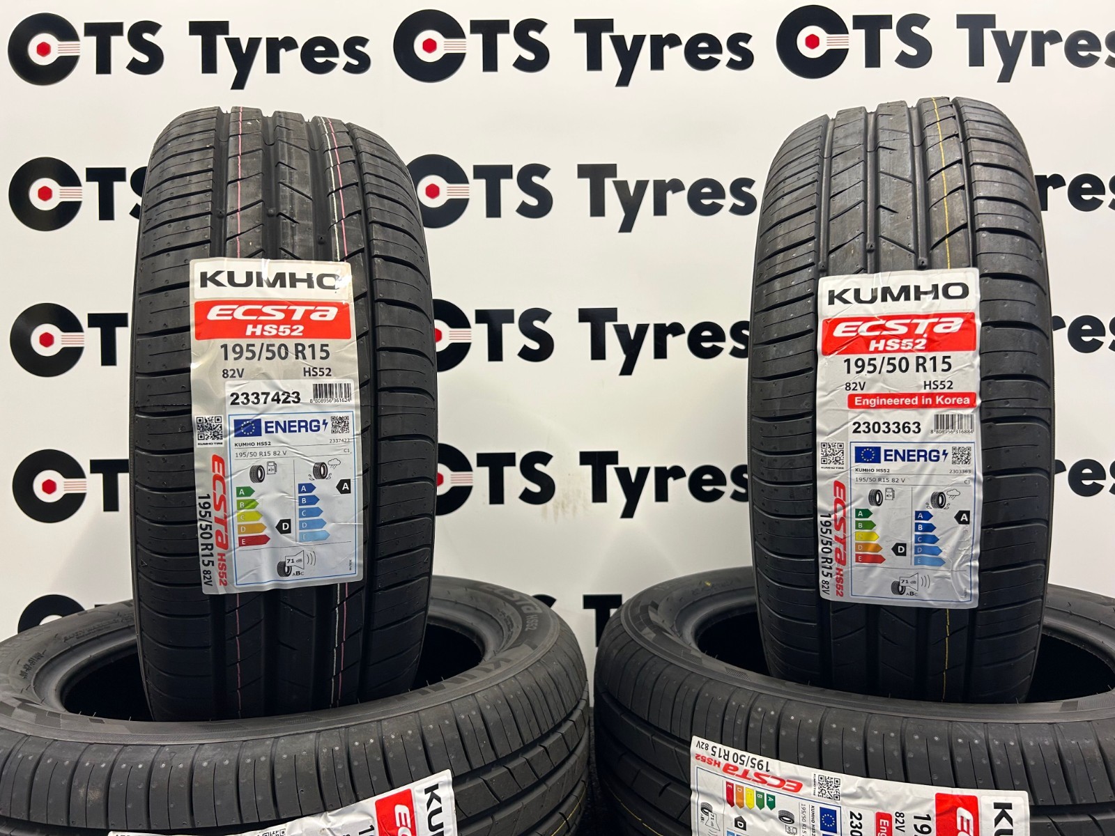 4 x 195/50 R15 82V Kumho Ecsta HS52 Premium Tyre - 1955015 (New) - Image 8
