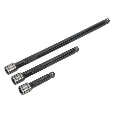 #ad Sealey AK7691 Wobble Rigid Extension Bar Set 3pc 3 8quot;Sq Drive Black Series GBP 18.49