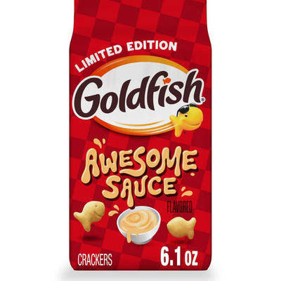 RARE DISCONTINUED Limited Edition Goldfish Awesome Sauce Smoky Mustard Crackers
