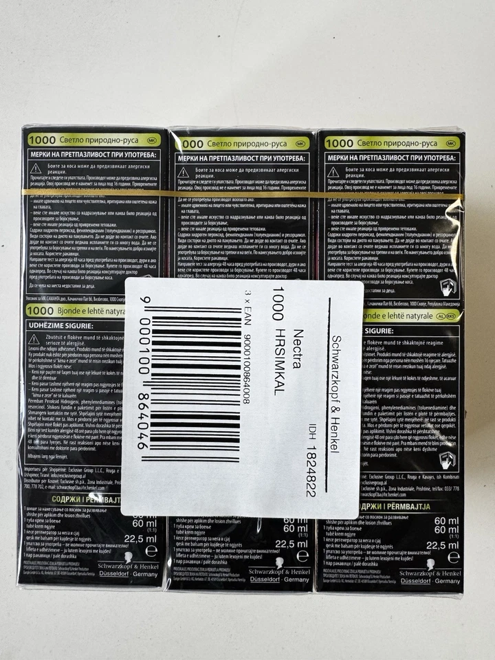 3er-Pack Schwarzkopf Nectra Color 1000 Light Natural Blond / Helles Naturblond - Bild 2 von 4