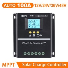 4000W 100A MPPT Solar Charge Controller 12V/24V/36V/48V Battery PV Regulator USB