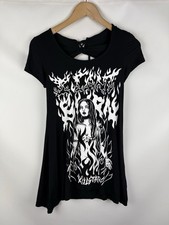 Killstar Ladies Gothic Graphic Print Short Sleeve T Shirt Tunic Size Xs