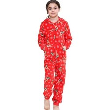 A2Z Onesie One Piece Kids Christmas Rudolph Red Pyjamas Costume Girls Boys