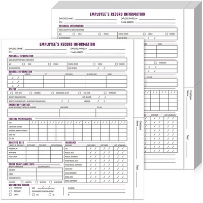 Glenmal 30 Pcs Confidential Employee Record Folders Employee File Folders Pay...