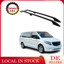 Dachreling für Mercedes Vito W639 W447 2003-2025 L2 Langer Alu Schwarz