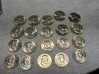 (#102649) Franklin Half Dollar:  1954 Original BU roll.  Blazing!   (see video!)