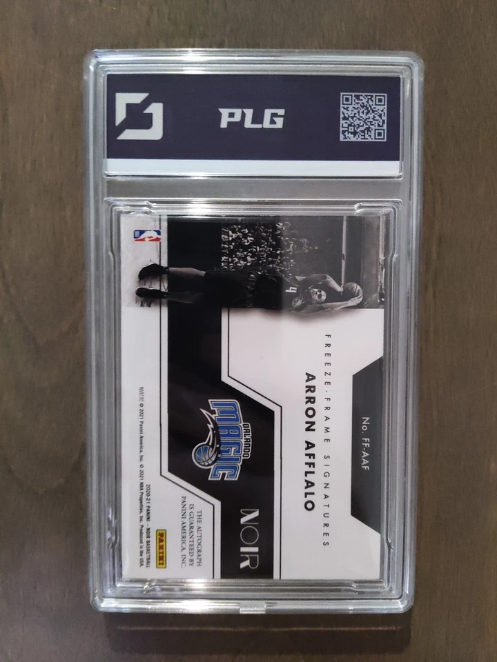 Золотой ГОЛОГРАФИЧЕСКИЙ автограф #'d /10. Оценка PLG (Китай) Arron Afflalo - Panini NOIR - Изображение 3 из 3