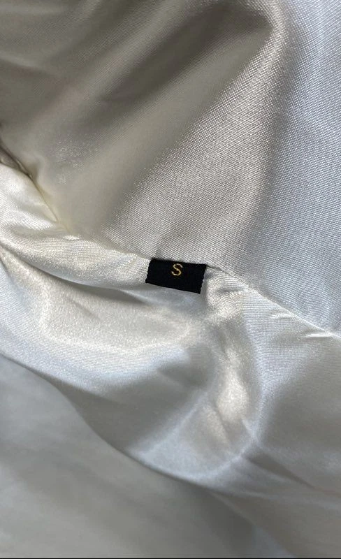 Abrigo vintage para mujer Givenchy marfil bordado cuello piel talla pequeña Foto 4 de 4