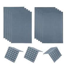 Miniature Roof Tiles PVC for Model Building Dark Grey Pack of 10,1:75