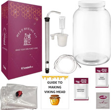 Standard Mead Making Kit - Reusable Make Your Own Mead Kit - Yields 1 Gallon of