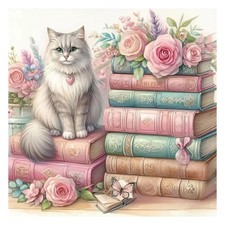 Cat Diamond Painting Kits for Adults, Diamond Art Kits for Beginners, DIY 5D Di