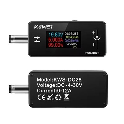 KWS-DC28 Power Meter   4 30V 12A Digital Voltmeter & Amperemeter mit TFT Display