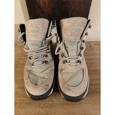 LL Bean Snow Sneakers Mens 11 M Gray Suede PrimaLoft Insulated Hiking Boots MR86
