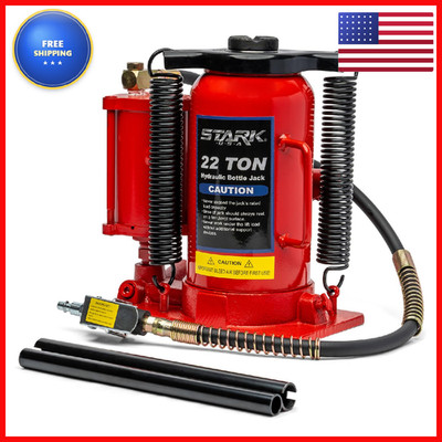 Stark Usa 22 Tons Pneumatic Air Bottle Hydraulic Manual Bottle Jack Hoist