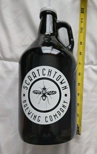 Scratchtown Brewing Company Beer Growler Ord Nebraksa 64 FL OZ