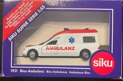 SIKU 1931 BINZ AMBULANZ MERCEDES BENZ AMBULANCE MINT BOXED 1:55