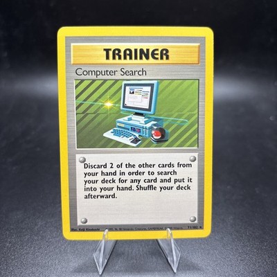 Computer Search Rare - 71/102 Base Set  - Pokemon Trainer Card NM -j