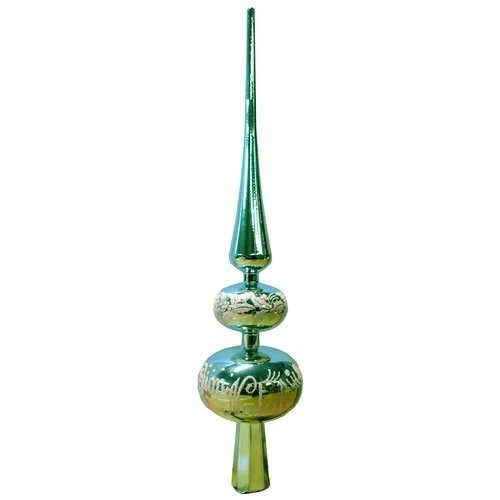 Puntale albero di natale Santa Claus PD273VB Decor colore verde