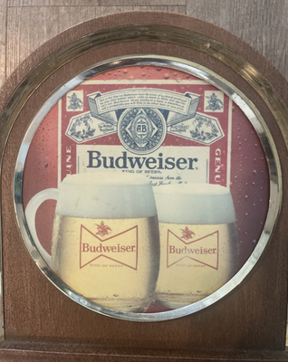 VINTAGE BUDWEISER WORLDS CHAMPION CLYDESDALE TEAM HANGING BEER