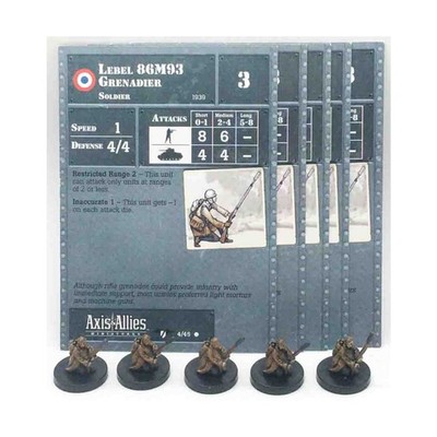 WotC Axis & Allies Contested Skies Lebel 86M93 Grenadier (C) x5 NM