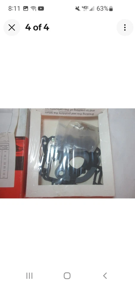 Kit de puesta a punto de carburador NOS CT-1290 Ford Fairmont Mercury Zephyr 6 cilindros 80 81 82 Foto 2 de 4