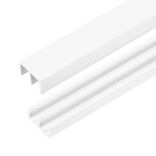 1.31Ft Plastic Sliding Door Track, 1/4" Panel Cabinet Window Track, White