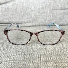 Lulu Guinness Eyeglasses Frame 50-16-140 Pink Brown Tortoise Full Cat Eye Frames