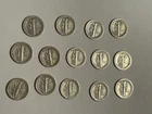 Mercury Dimes Lot of 14  $1.40 FV 1926-1945 90% Silver 1.01276 ozt Circulated