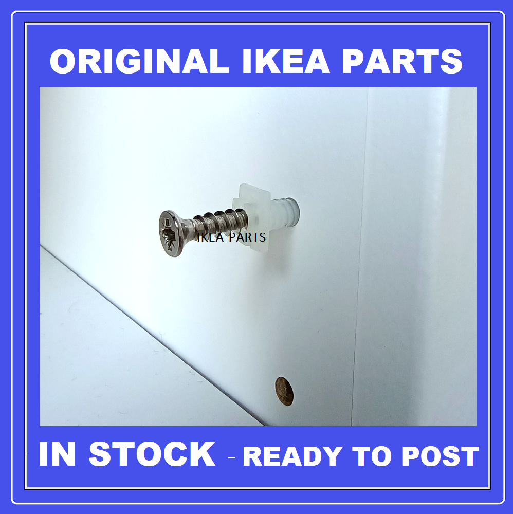 Ikea hinge PAX KOMPLEMENT plastic dowels &screws x2 new ORIGINAL