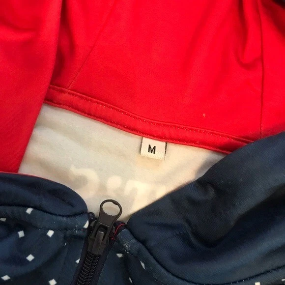 Modelo Brewing Holiday Mono Azul Rojo Navidad Unión Traje Unisex Talla Mediana Foto 4 de 4