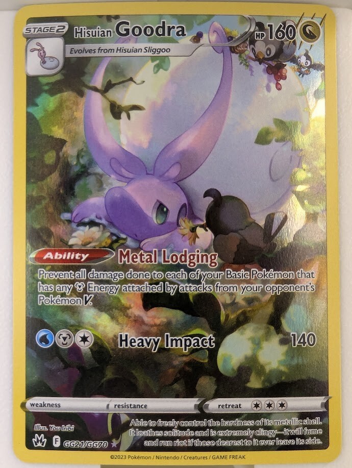 Hisuian Goodra - GG21/GG70 - Pokemon Crown Zenith Galarian Gallery Holo Card NM