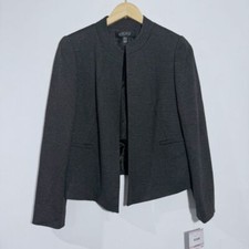 NWT Kasper Open Front Charcoal Blazer Size 6 Petite