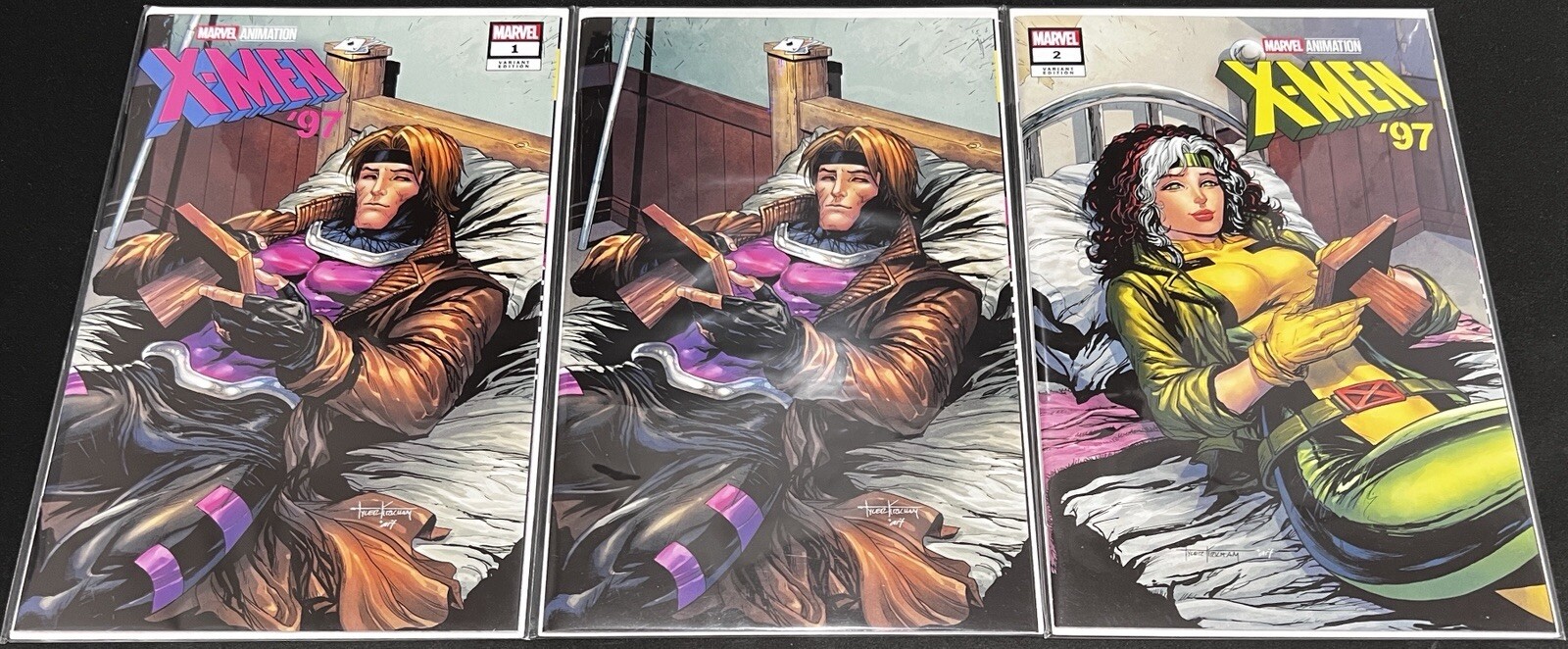 X-MEN '97 #1-2 (2024) Tyler Kirkham Exclusive Variant #1 Trade & Virgin Set NM