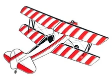All Star Sport Biplane Foam Wing 34" R/C Model Airplane Printed Plans &Templates