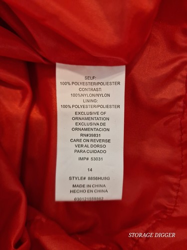 My Michelle Fit & Flare Dress Girls 14 Red Floral Sequin Rhinestones Back Zip - Picture 12 of 13