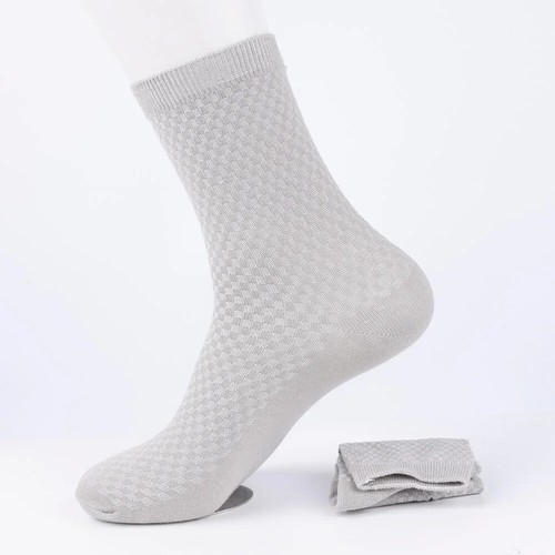 Calcetines de fibra de bambú para hombre transpirables de compresión para negocios antibacterianos tubo medio - Imagen 27 de 36