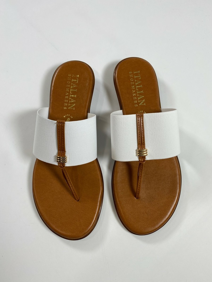 Italian Shoemakers White Afia Sandal Made in Italy NEW! NWT