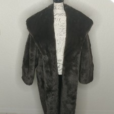 Laurel Mock Fur Coat Brown Size 38