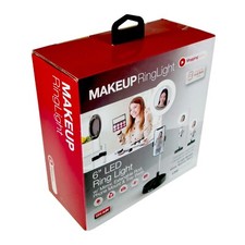 Tzumi Makeup Ring Light 6 inch LED Light with Mirror and Phone Mount