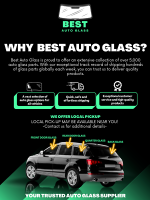 Fits: 2016-2024 Tesla X Driver Side Rear Left Door Window Glass