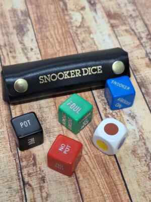 snooker würfel im lederetui uk made neu
