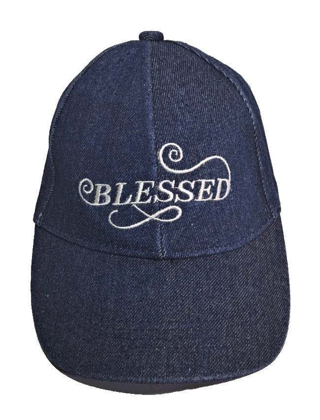 Blessed Denim Snapback Adjustable Baseball Cap Em… - image 2