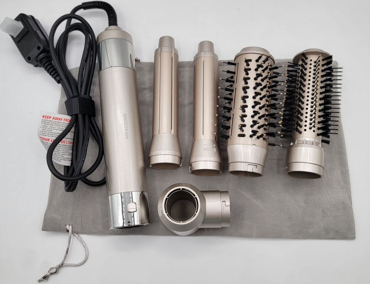 mescomb 5 in 1 hair air styler - rotating hair dryer brush 110000