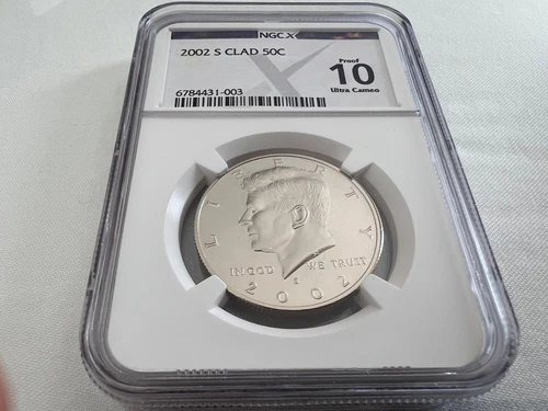 2002-S CLAD KENNEDY HALF DOLLAR  NGC PF70 ULTRA CAMEO (PROOF 10) "TOP POP"