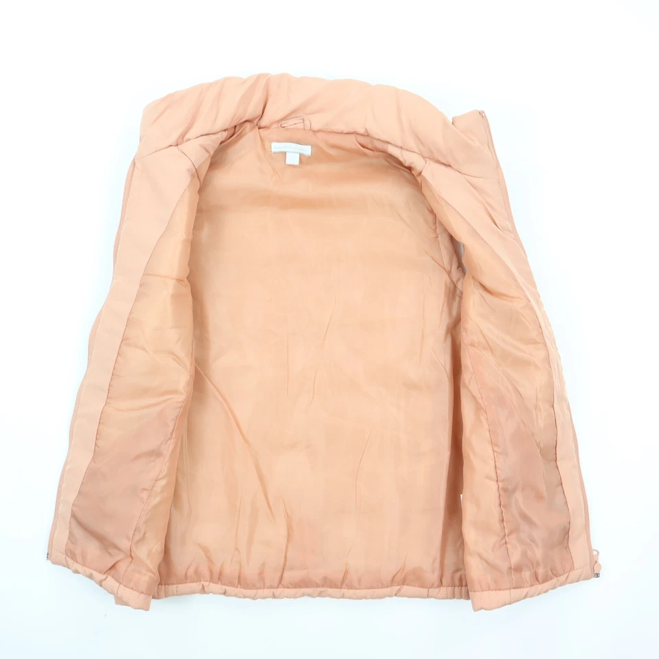 Jaqueta colete acolchoado feminina New York Company média pêssego zíper completo macia quente - Imagem 3 de 4